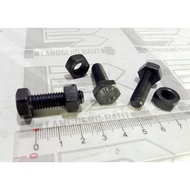 HITAM Steel Nut Bolt M8 X 25 / 2.5cm Key 13 Black M8x25