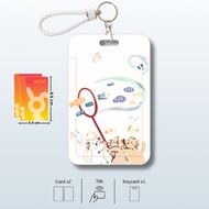 lanyard card holder Cat Fishing Card Holder Student Employee