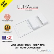 reTouch Ultra Rimless Socket Extension Phone Holder Pouch Changeable [WHITE]