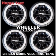 Lis Ban list ban Wheeler CLASSIC Karet Ban White wall Mobil RING12-16