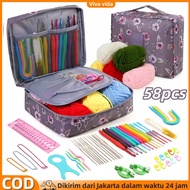 DIY Knitting Needles Set Complete Beginner Knitting Kit Set Beginner/ Portable Knitting Tools Sewing