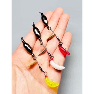 kepong tackle sdn bhd pancing Loket plumbum Luya, labuci yang diubah suai, belatung terbang, cangkuk