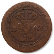 Koin Kuno 1 Cent Nederland Indie Tahun 1857 - KTC739