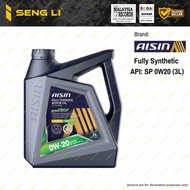 AISIN 0W20 FULLY SYNTHETIC ENGINE OIL 3LITER | 4LITER