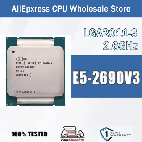 Intel Xeon E5-2690V3 2.6GHz 12 Cores 24 Threads 30MB E5 2690V3 Computer CPU Processor Server E5 2690