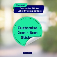 Customise Sticker Label Printing - 500pcs