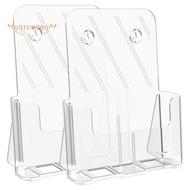 Brochure Holder 8.5 X 11 Brochure Display Stand Acrylic Brochure Holders Clear Flyer Holder Display Stand, 2 Packs Easy Install Easy to Use