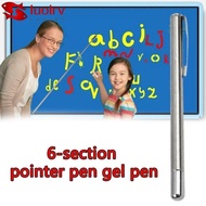 LUOLRV Baton, Silver Lightweight Pointer Pen, Multi-functional Pointer Tool Telescopic Ballpoint Pen