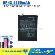 For Xiaomi Mi 11 Lite Mi11 Lite 5G NE 2109119DG BP42 4250mAh Phone Battery