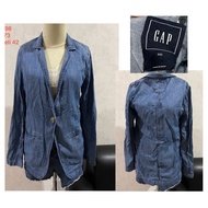 GAP jeans jacket, women's denim jacket, single button blazer model, size M