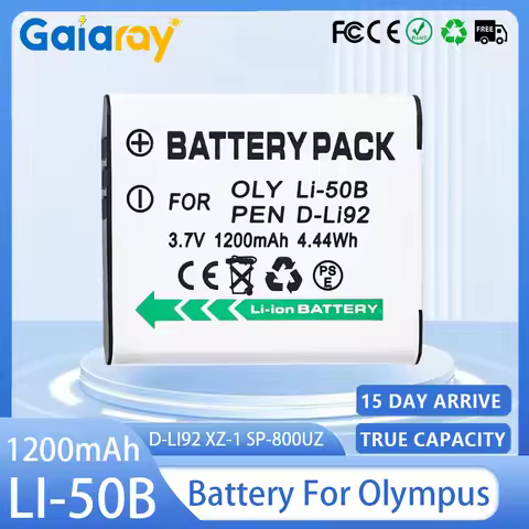 LI-50B Camera Battery 3.7V 1200mAh Rechargeable Battery for Olympus LI 50B LI50B for Pentax D-LI92 X