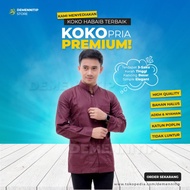 koko panjang rabbani baju koko untuk remaja kemeja koko rabbani - maroon