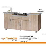 EUREKA 5.25ft Gas Kitchen Cabinet/Kabinet Dapur Gas Center Aluminium Edges