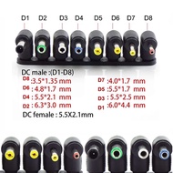 5.5x2.1mm DC Power Female Plug Jack Adapter 90 Degree Male 5.5x2.5mm 4.8x1.7mm 4.0x1.7mm 3.5x1.3mm 2
