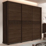 lemari minimalis 3 pintu sliding kayu jati modern murah berkualitas