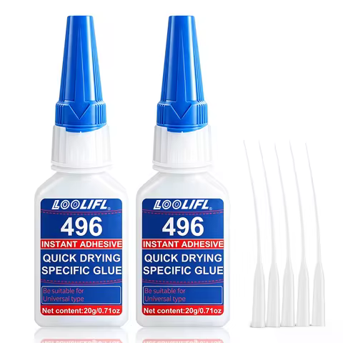 Loolifl Super Glue 20g Heavy-Duty Thick Cyanoacrylate Adhesive with Anti-Clog Cap and Precision Micr