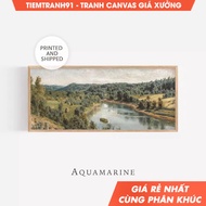 Tranh treo tường Landscape Print Horizontal Landscape Painting Canvas Wall Art Cottage Decor Living
