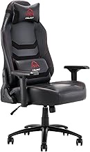 Big and Tall Gaming Chair 400lbs-Racing Style Computer Gamer Chair, Ergonomic Leather Executive Office Chair, High Back PC Chair with Wide Seat, Adjustable 4D Armrest for Adult Teens-Black