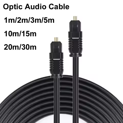 Digital Fiber Optical Optic Audio Cable SPDIF MD DVD TosLink Gold Plated Lead Cord Connect to DVD CD
