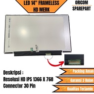 LED 14 INCH FRAMELESS SMALLFRAME WITHOUT BOLT RESOLUTION HD 1366 X 768