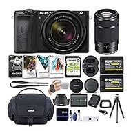 Sony Alpha a6600 APS-C Mirrorless ILC Bundle with 18-135mm and 55-210mm Lenses (8 Items)