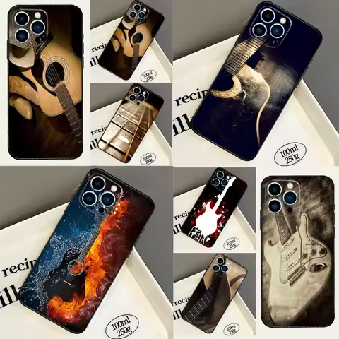 Retro Guitar Music Case For Huawei Nova 12i 12s 11i 8i 7i Y73 Y70 Y90 Y60 Y72 Y61 Y91 9 10 SE P40 Li
