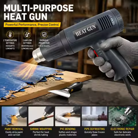 2026New Hot Air Gun 2500W Variable Advanced Electric Heat Gun Advanced Temperature Adjustable Electr