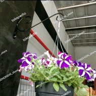 gantungan bunga / rak gantung bunga / gantungan pot bunga minimalis - putih