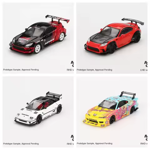 Mini gt Silvia S15 LB-Super Sihouette LBWK Kuma AZ-1 LB40 GR86 Diecast Model Car Collection Limited 