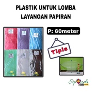 Plastik layangan Papiran Tipis buat Lomba 50x60meter /Plastik Penutup makanan tipis dua lapis / plas