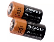 (ส่งด่วนของแท้) 2 ก้อน # Duracell CR123 CR123A  1470 ma High Power Lithium Batteries 2 Count ดูร่าเซ