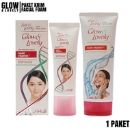 Paket Fair &amp; Lovely / Glow &amp; Lovely Krim 46gr + Facial Foam 100gr BPOM - 1paket