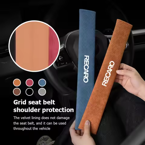 Leather Car Seat Belt Cover Safety Belt Shoulder Protection Pads For Recaro