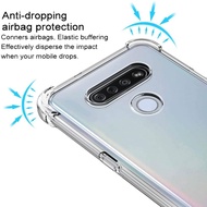 For LG Q51 LM-Q510N Flexible Clear Liquid Silicone Anti-Yellowing Back Cover with 4 Corners Protecti