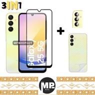 3in1 Tempered Glass Samsung A25 5G Free Tempered Glass Camera and Carbon Skin