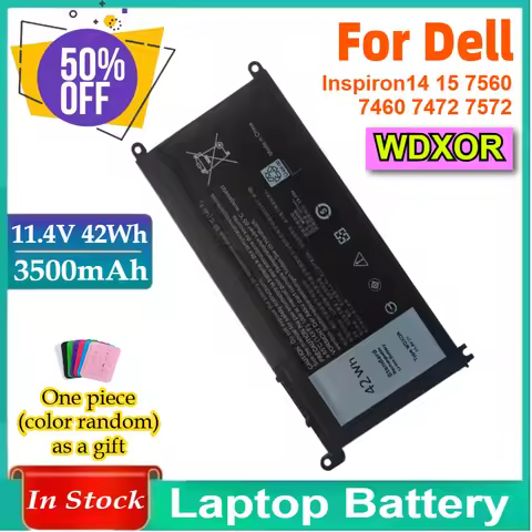 WDXOR 42Wh Laptop Battery for Dell Inspiron 13 15 5000 7000 5570 7579 7378 5567 5565 5379 5378 Latit