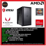 Gaming Office Value PC Desktop AMD Ryzen 7 5700G/8GB/16GB/256GB SSD/512GB SSD/Vega Graphics/600W