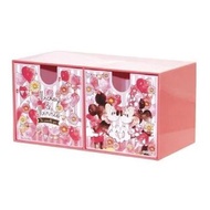迪士尼 Disney 日版 米奇老鼠 米妮 雙格 塑膠 抽屜 收納盒 Mickey Mouse Minnie