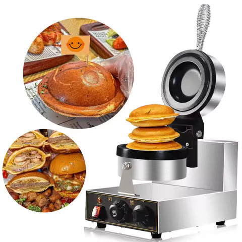 Commercial Ice cream Hamburger sandwich machine Non-stick Panini press waffle machine 110V 220V Gela