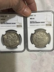 1890年及1897年摩根銀幣 MS 61
