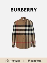Burberry 男士格紋單排扣長袖襯衫[平行進口]