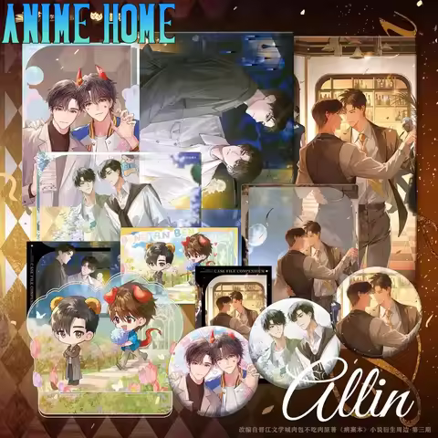 Novel Bing An Ben Xie Qingcheng He Yu BL Acrylic Stand Card Badge Brooch Shikishi Display Cosplay Or