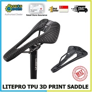 Litepro TPU 3D Print Saddle Beehive Honeycomb Structure Wear Resistant Ergonomic Design Bike Seat Ho