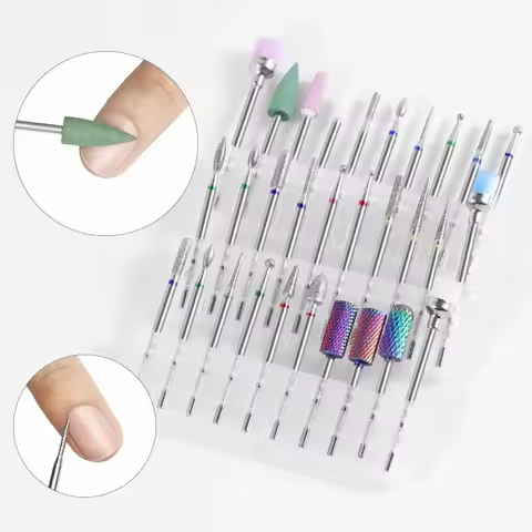 10Pcs Quality Diamond Milling Cutters for Manicure Electric Clean Foot Cuticle Nail Machine Nail Pol