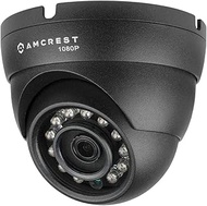 Amcrest Full HD 1080P 1920TVL Dome Outdoor Security Camera (Quadbrid 4-in1 HD-CVI/TVI/AHD/Analog), 2MP 1920x1080, 98ft Night Vision, Metal Housing, 3.6mm Lens 90° Viewing Angle, Black (AMC1080DM36-B)