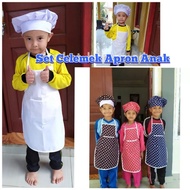 Ibos Kids - Kindergarten - Elementary School Chef Apron and Hat Set Kids Apron Apron Kids