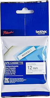Brother M-K233 Non Laminated Tape, 12mm x 8m, Blue on White