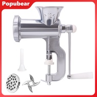 Meat Grinder Stainless Steel Blade Manual Mincer 3-in-1 Sausage Maker Low Noise Operation Kitchen Me