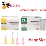 New Made in Korea 30G 32G 34G disposable beauty Painless needle 100pcs 4mm/13mm/25mm needle
