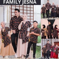 COD Baju Gamis Couple Sarimbit Keluarga Pasangan Muslim Jesna Batik